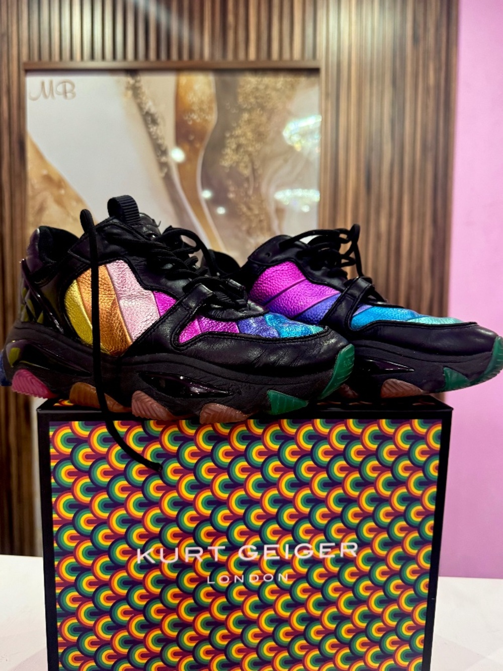 Kurt Geiger Multicolor Metallic Sneakers 🌈